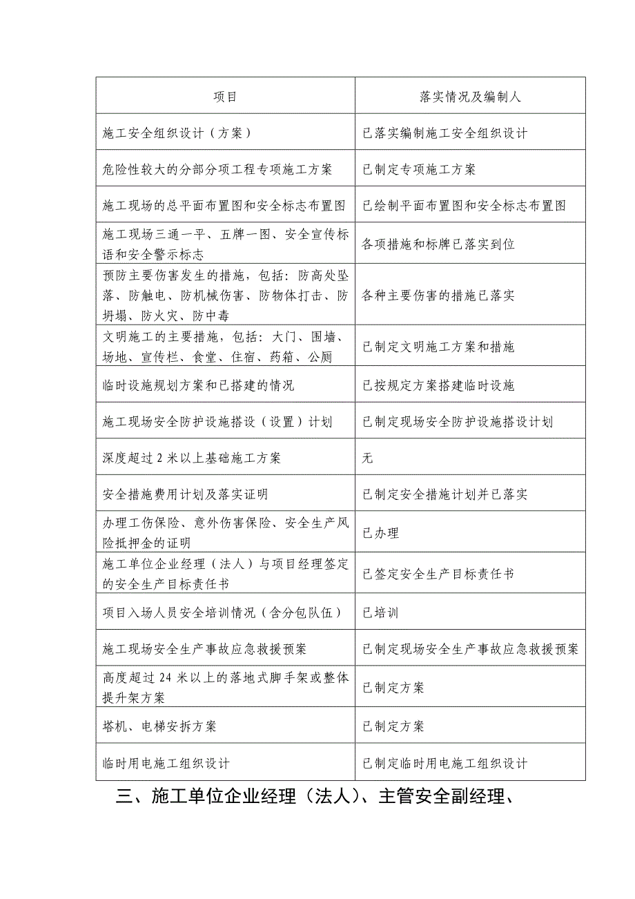 安全施工措施备案表_第2页