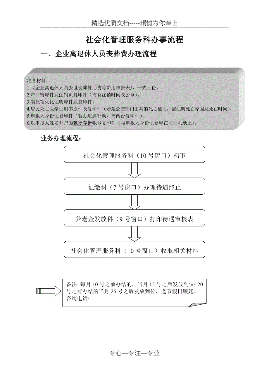 社会化管理服务科办事流程_第1页