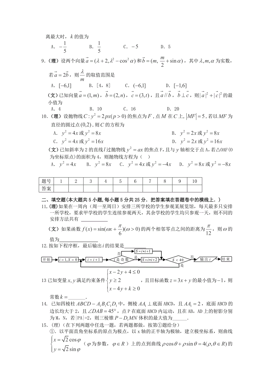 江西省南昌市名校高考数学模拟卷一及答案_第2页