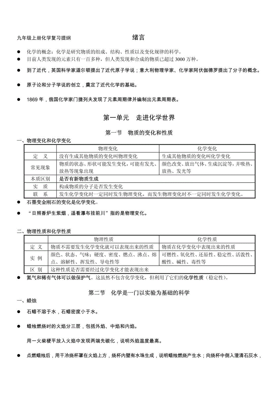 九年级上册化学复习资料_第1页