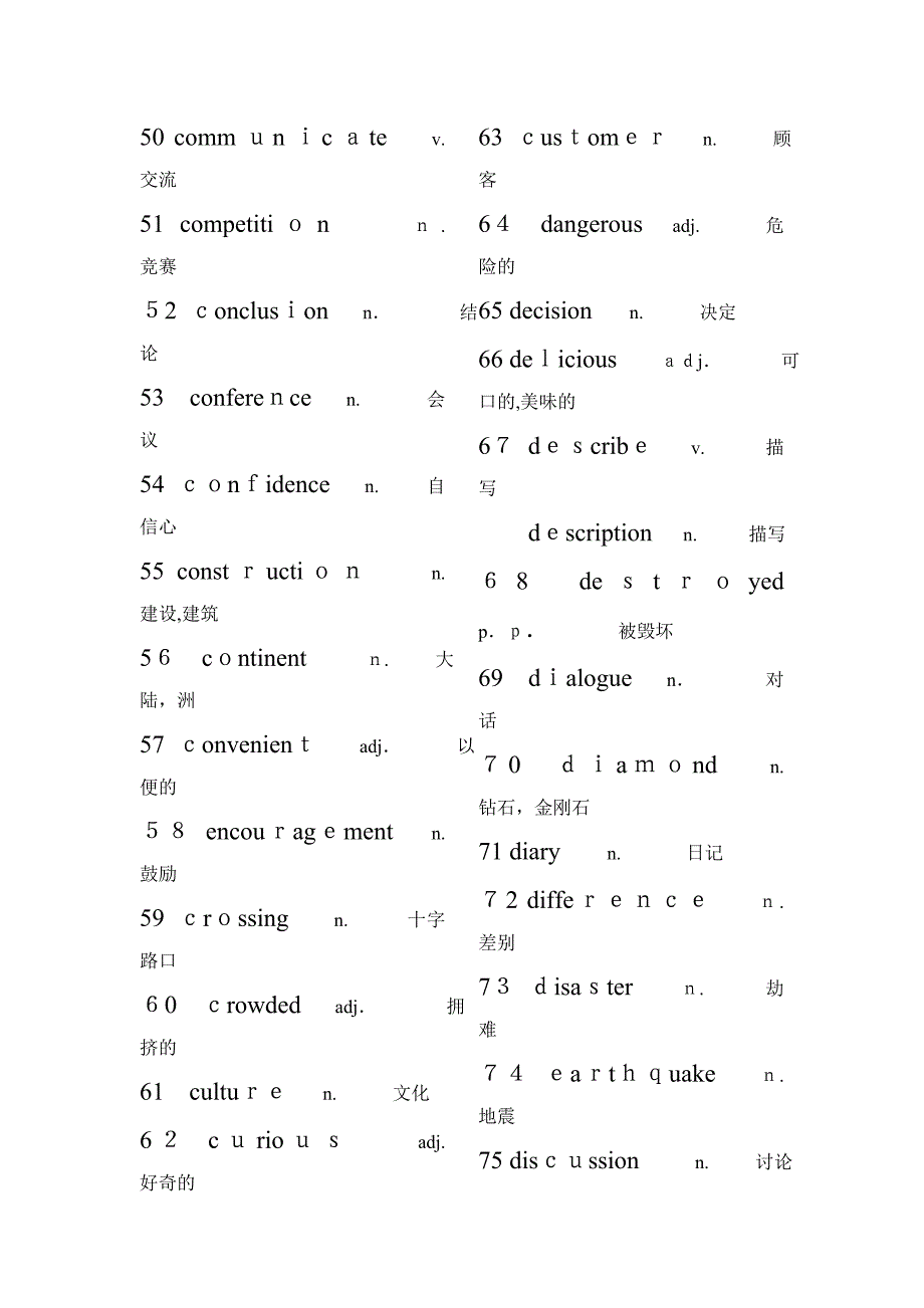 常用-发音特殊-较难拼写的单词_第3页