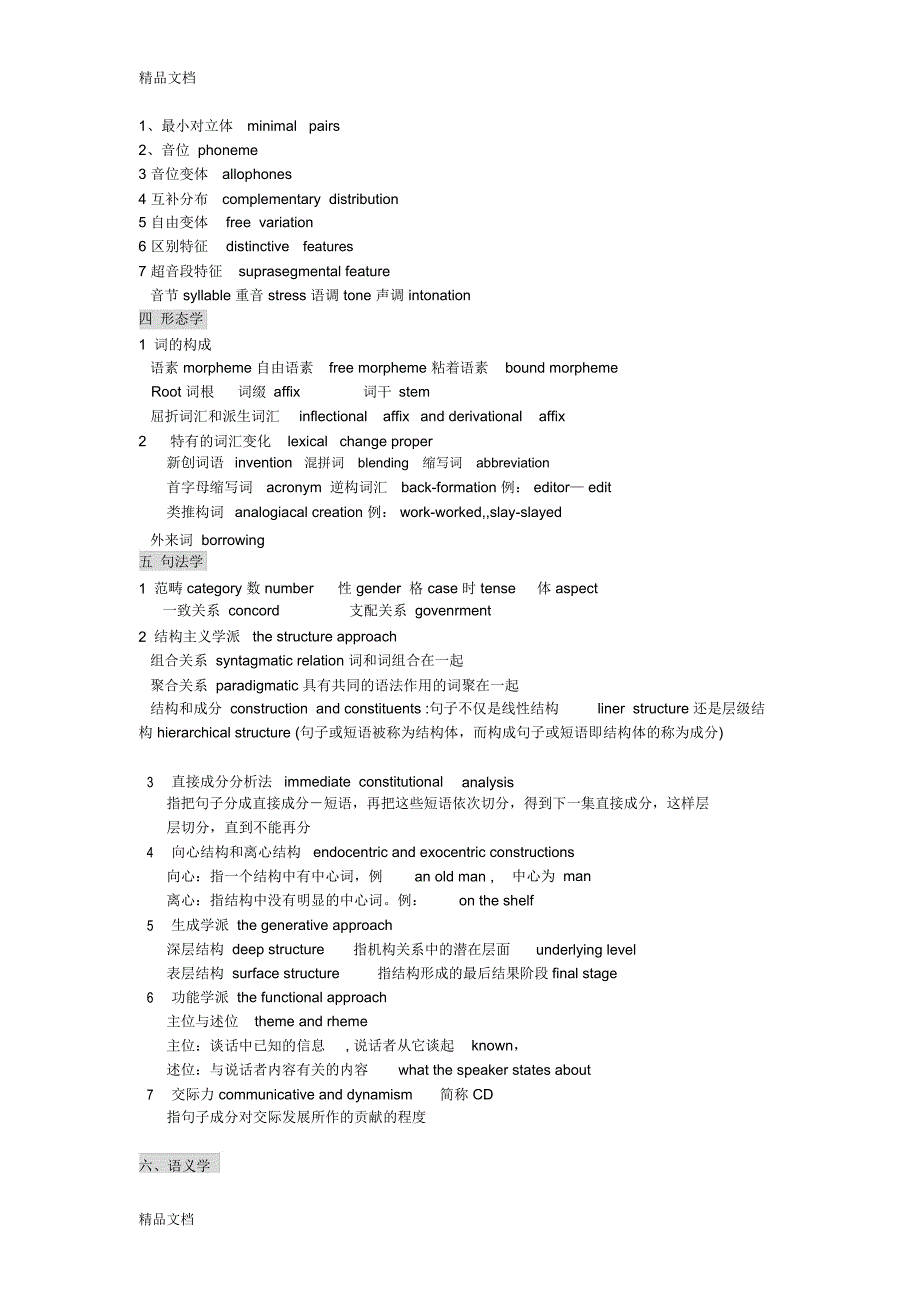 最新英语专业八级-语言学-总结_第2页