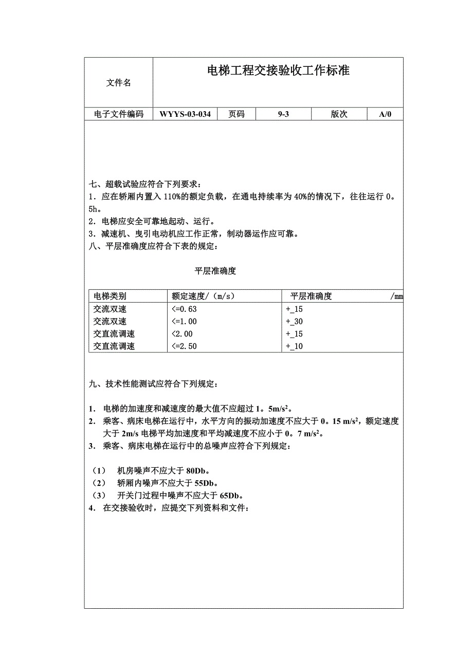 某电梯工程交接验收工作标准_第3页