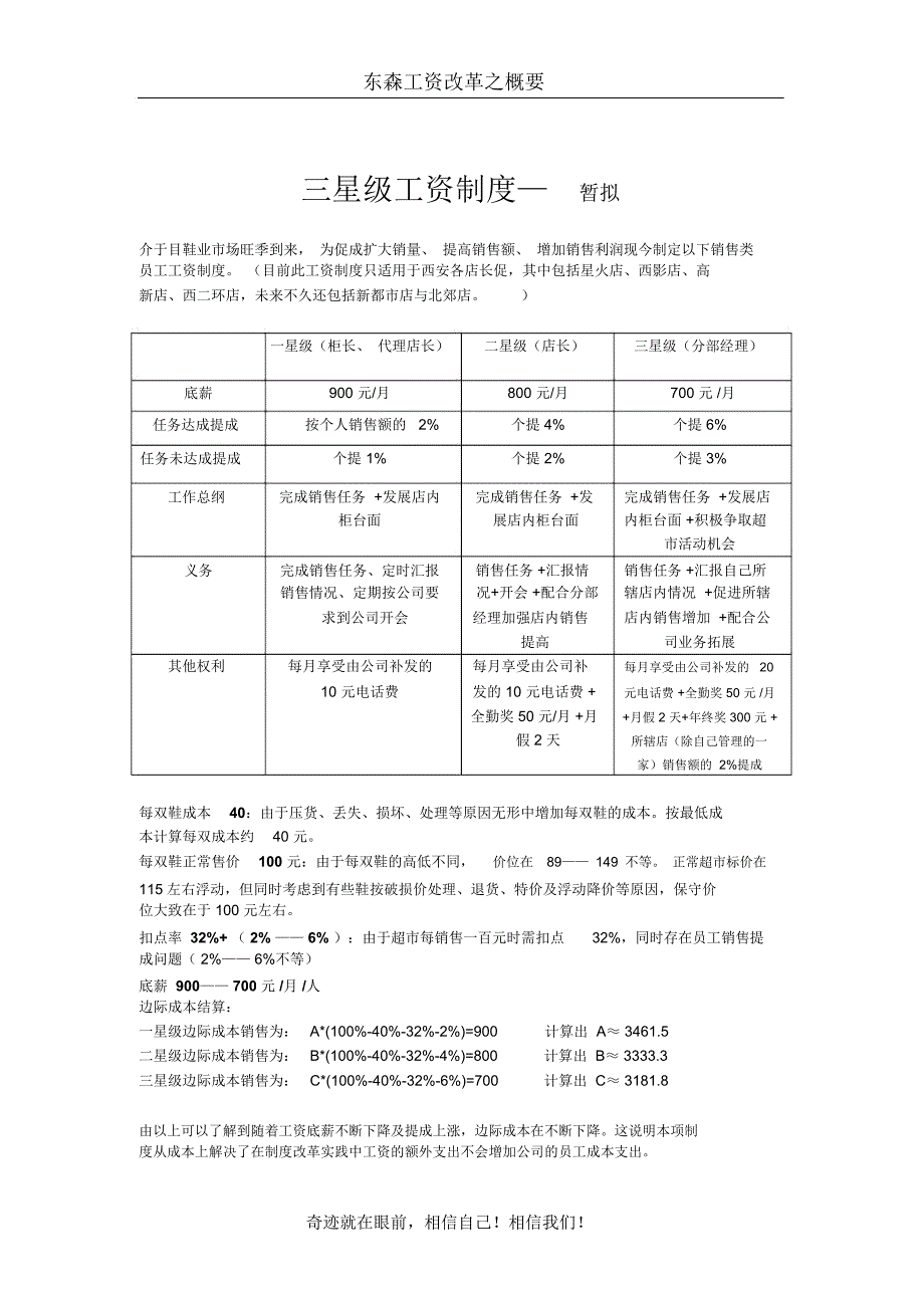 三星级工资制度(西安超市员工)_第1页