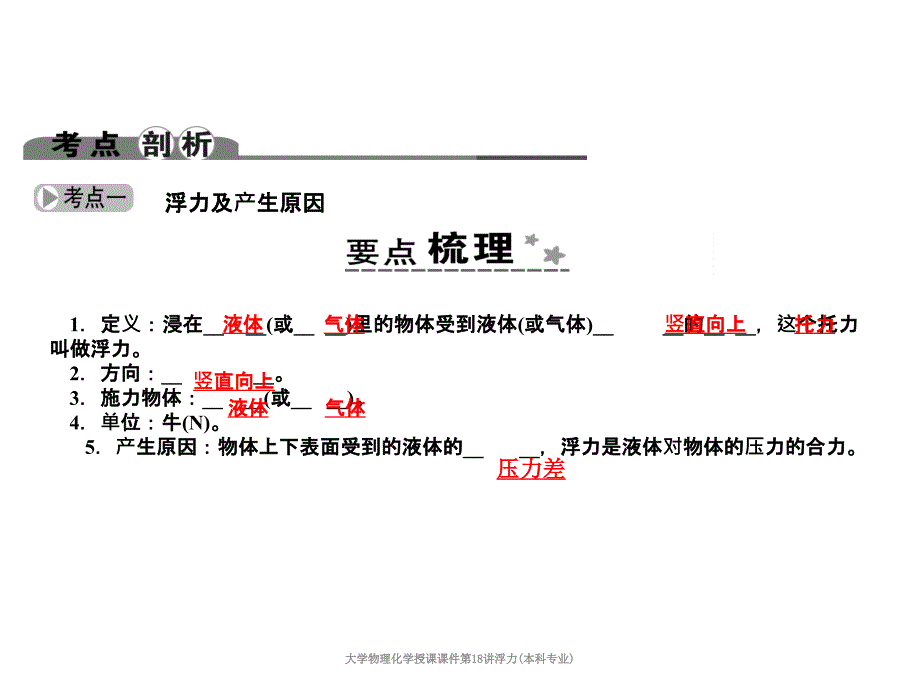 大学物理化学授课课件第18讲浮力本科专业课件_第2页