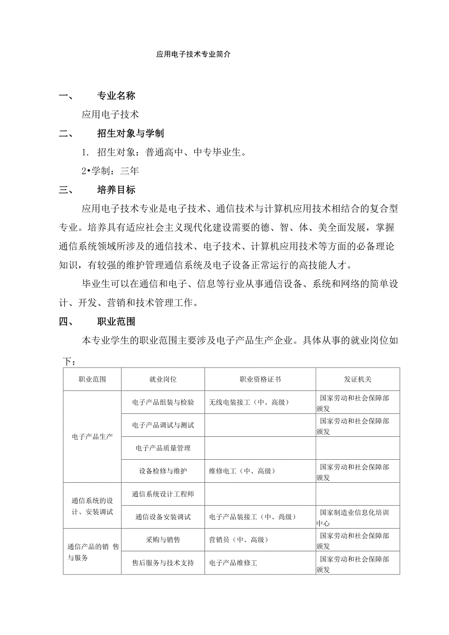 应用电子技术专业简介_第1页