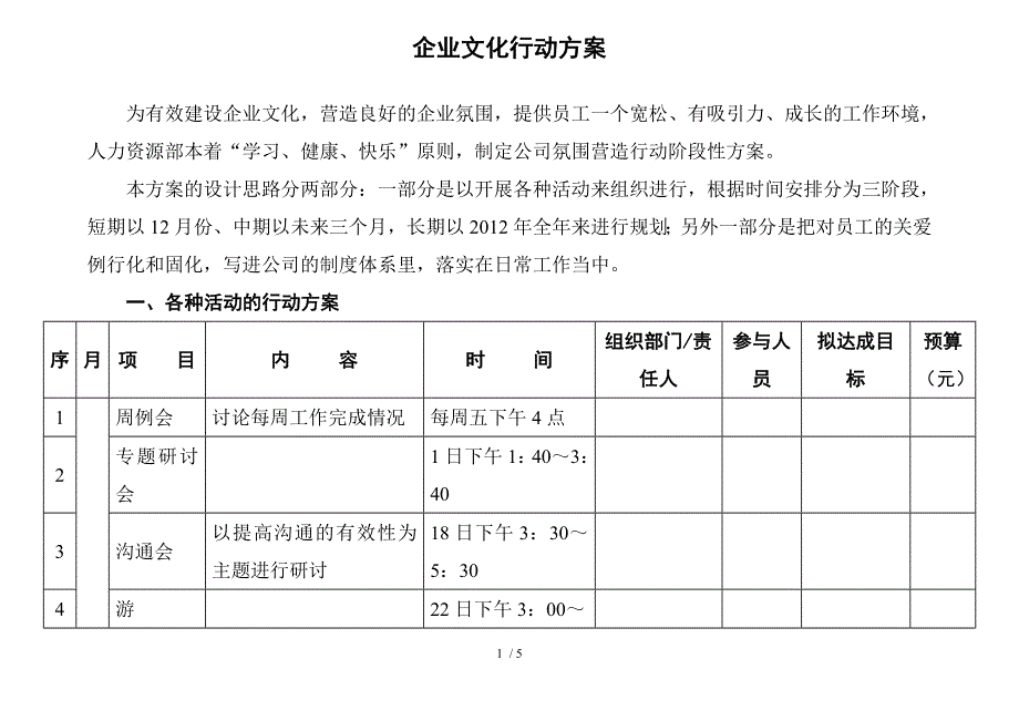 企业文化行动方案_第1页