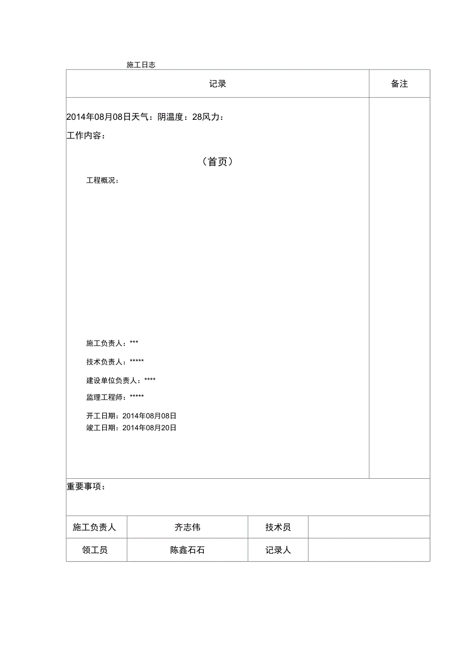 科技师范学院给排水工程施工日志1_第2页