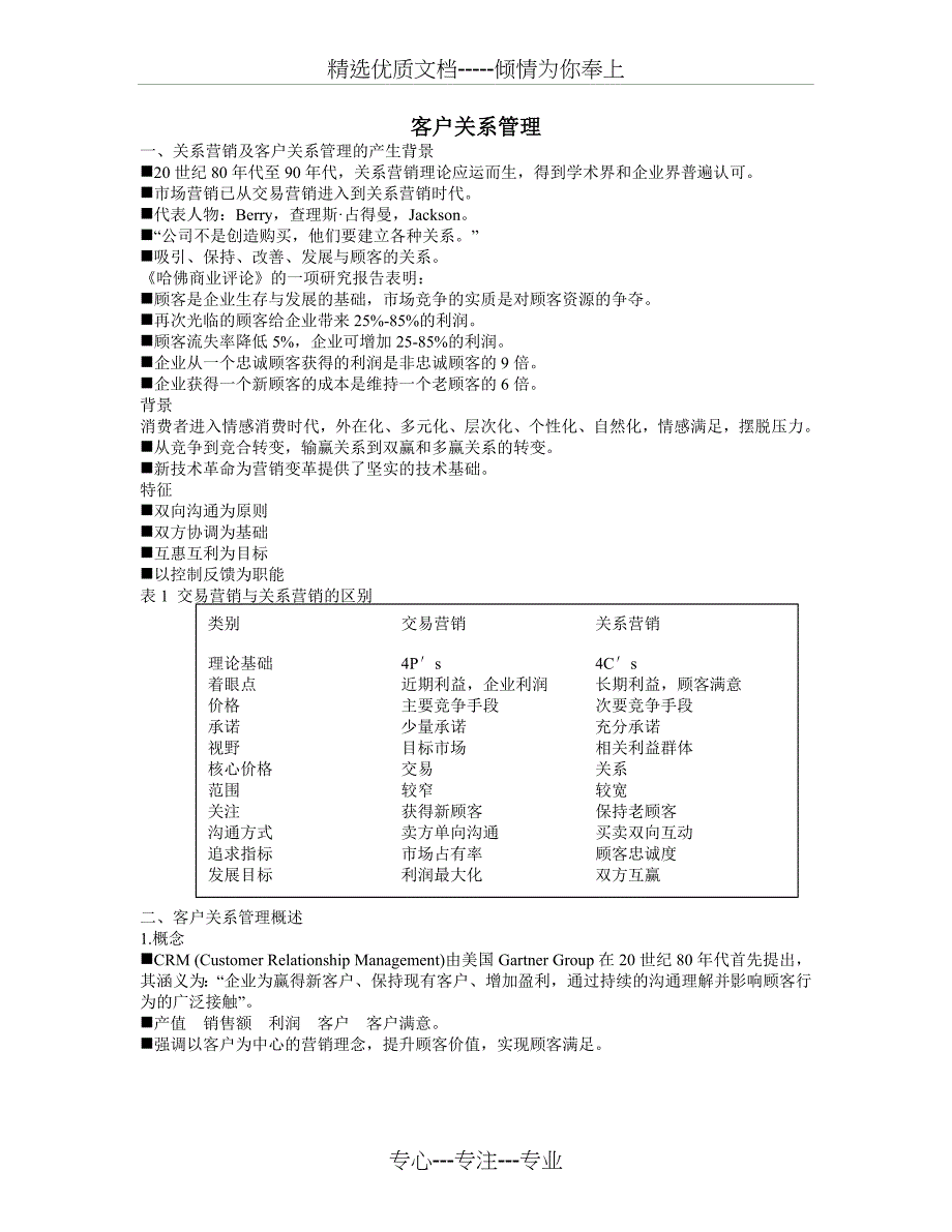 客户关系管理(背景、策略、组合与内在逻辑)_第1页