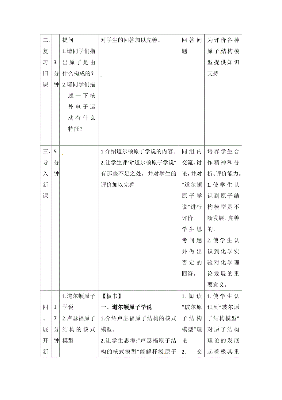 【最新资料】鲁科版高中化学选修三1.1原子结构模型第一课时教案_第2页