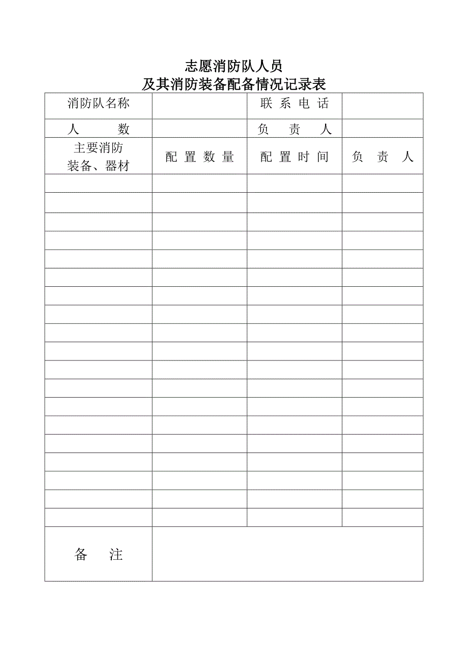 专职和志愿消防队表格_第2页