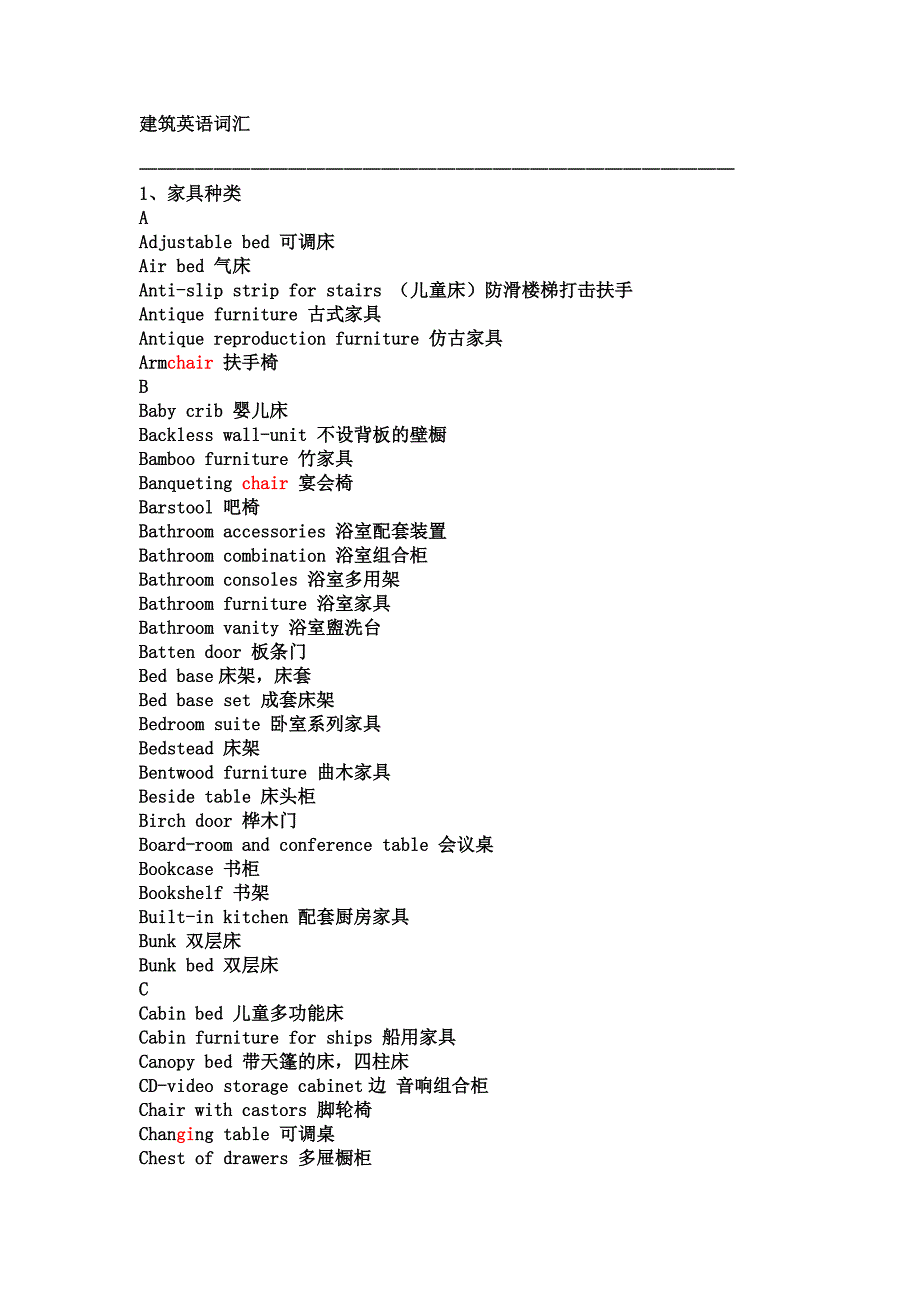 建筑英语汇总.docx_第1页