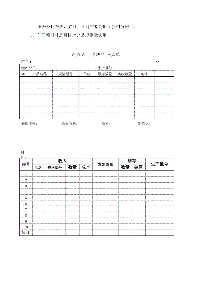 半成品仓库管理流程车间半成品入库、领用的流程及要点_第4页