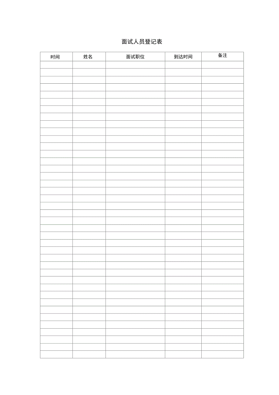 面试人员登记表_第1页