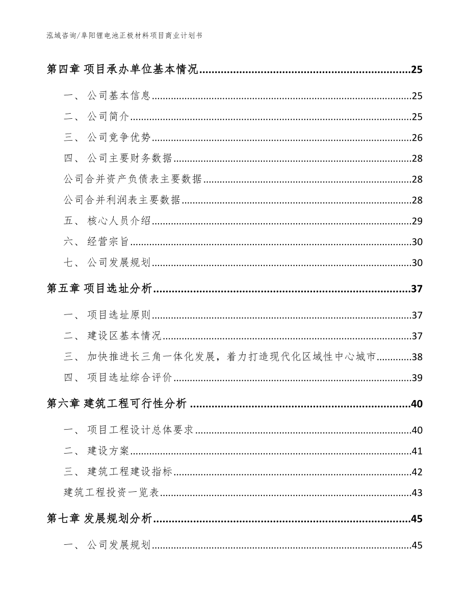 阜阳锂电池正极材料项目商业计划书（模板范本）_第3页