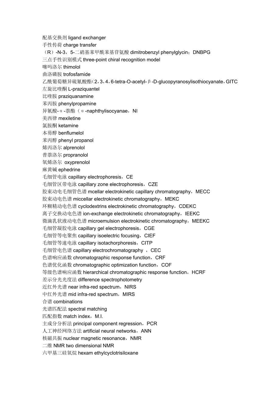 药物分析专业词汇_第5页