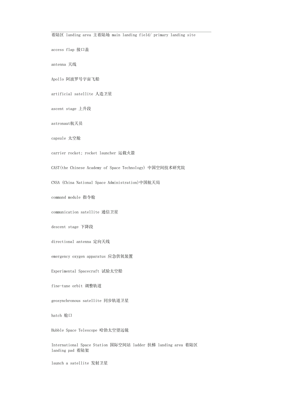 航空航天的常用词汇_第3页