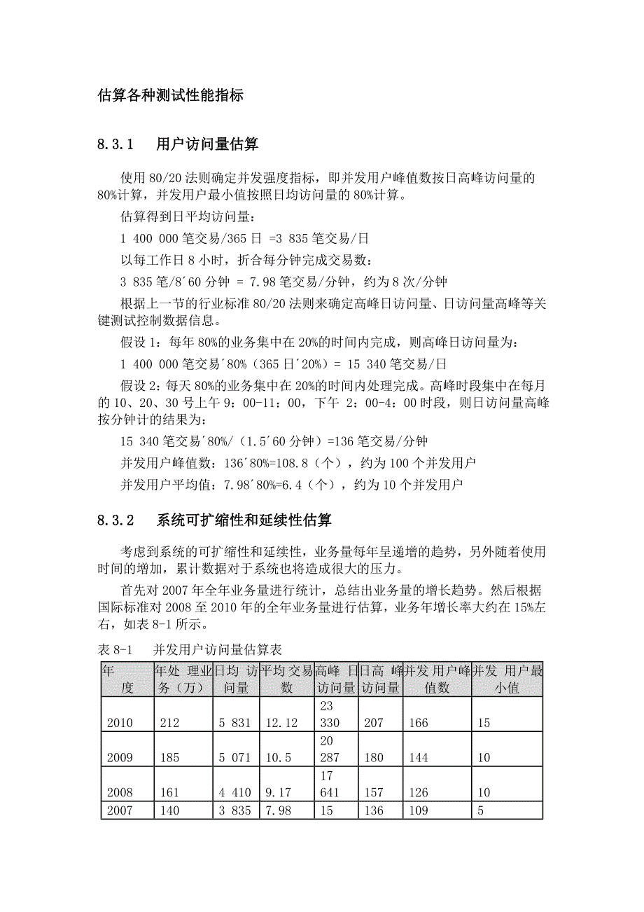 性能测试各项指标估算_第1页