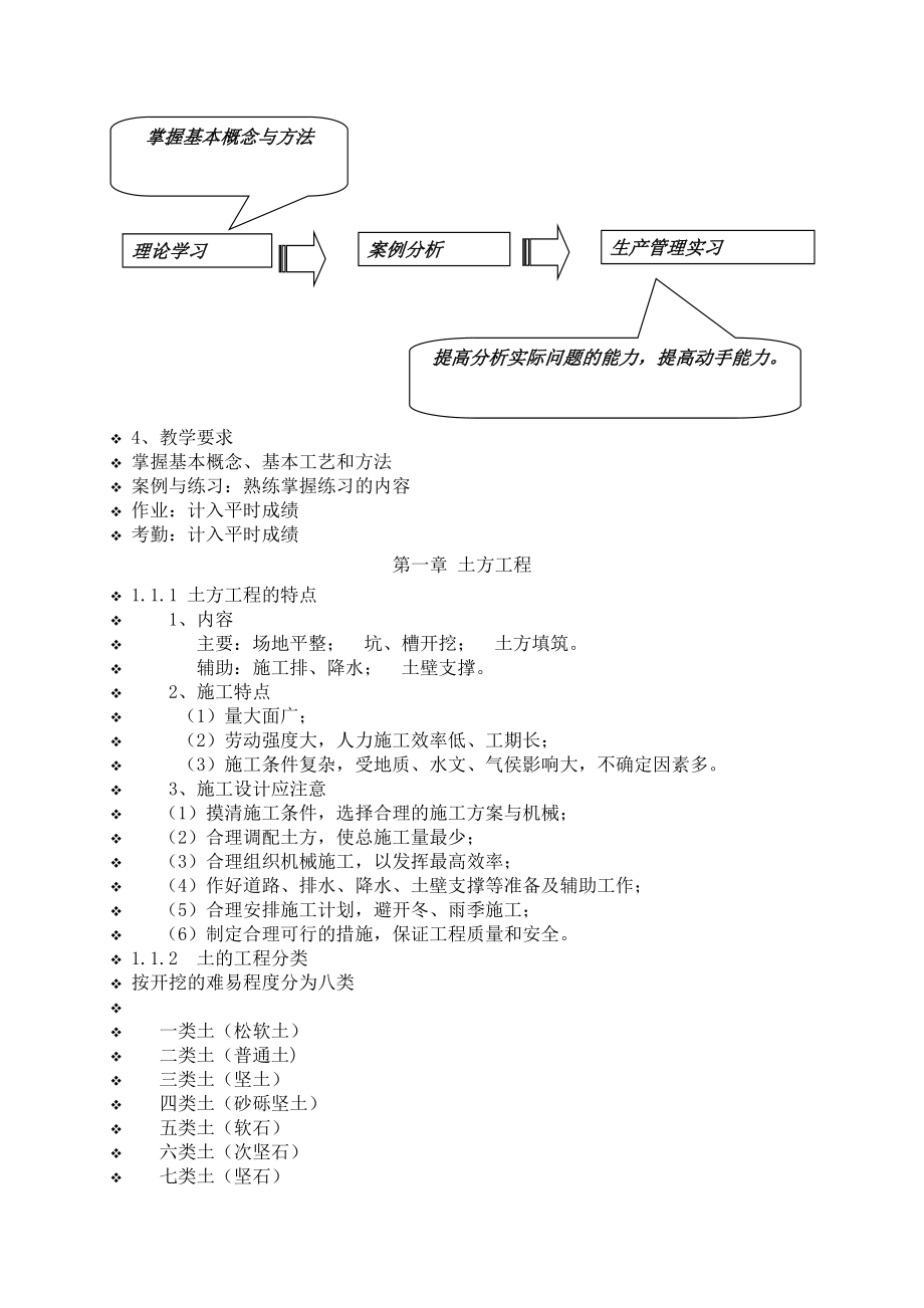 《土木工程施工技术》全套电子教案讲义（共24讲142页WORD版）_第2页