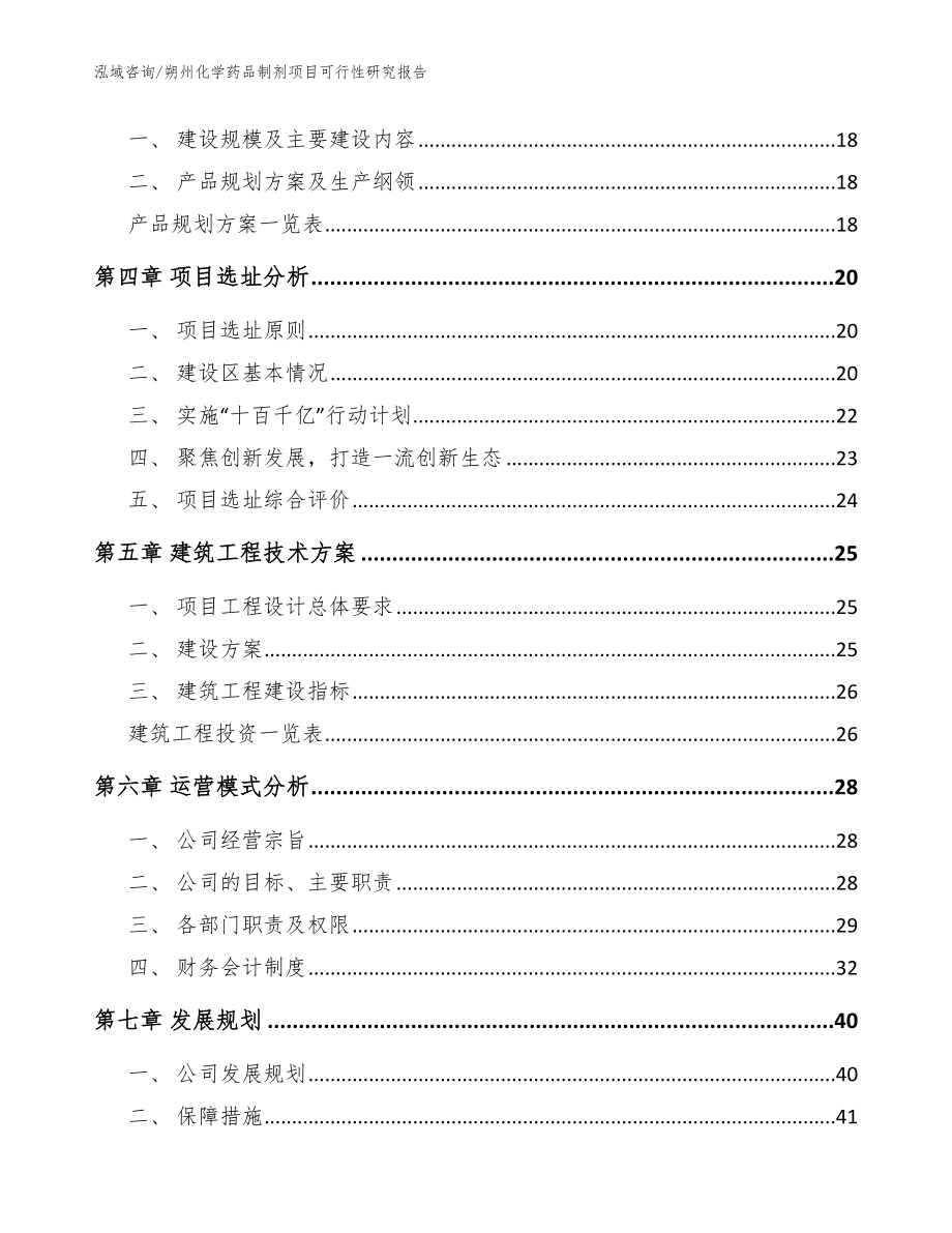 朔州化学药品制剂项目可行性研究报告（范文）_第4页