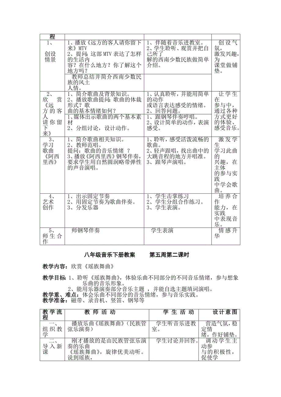 八年级下册音乐教案_第3页