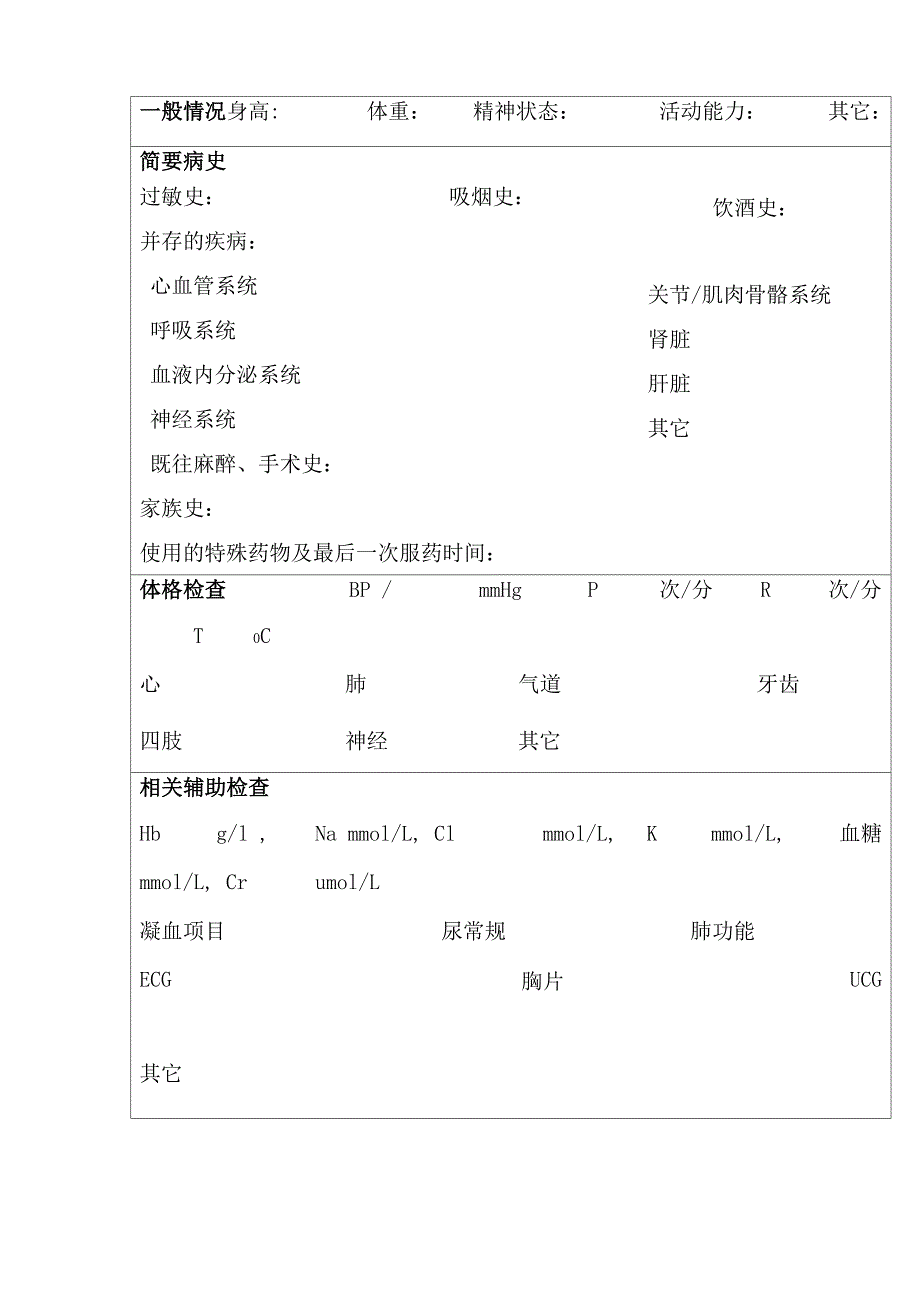 麻醉记录书写格式及要求_第2页