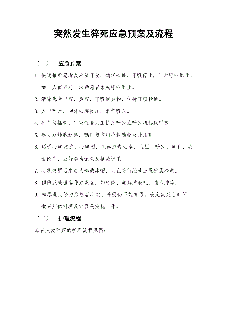 突然发生猝死应急预案及流程_第1页