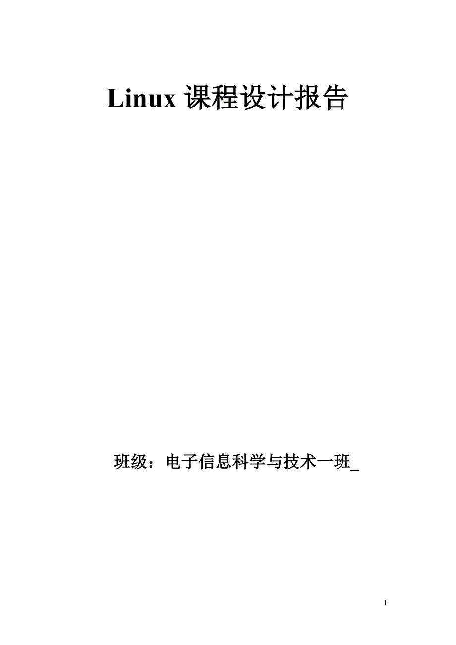 Linux课程设计报告.doc_第1页