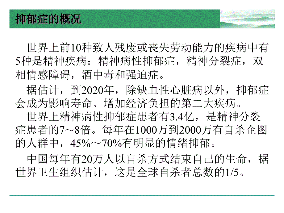 综合医院中抑郁症的识别课件_第3页