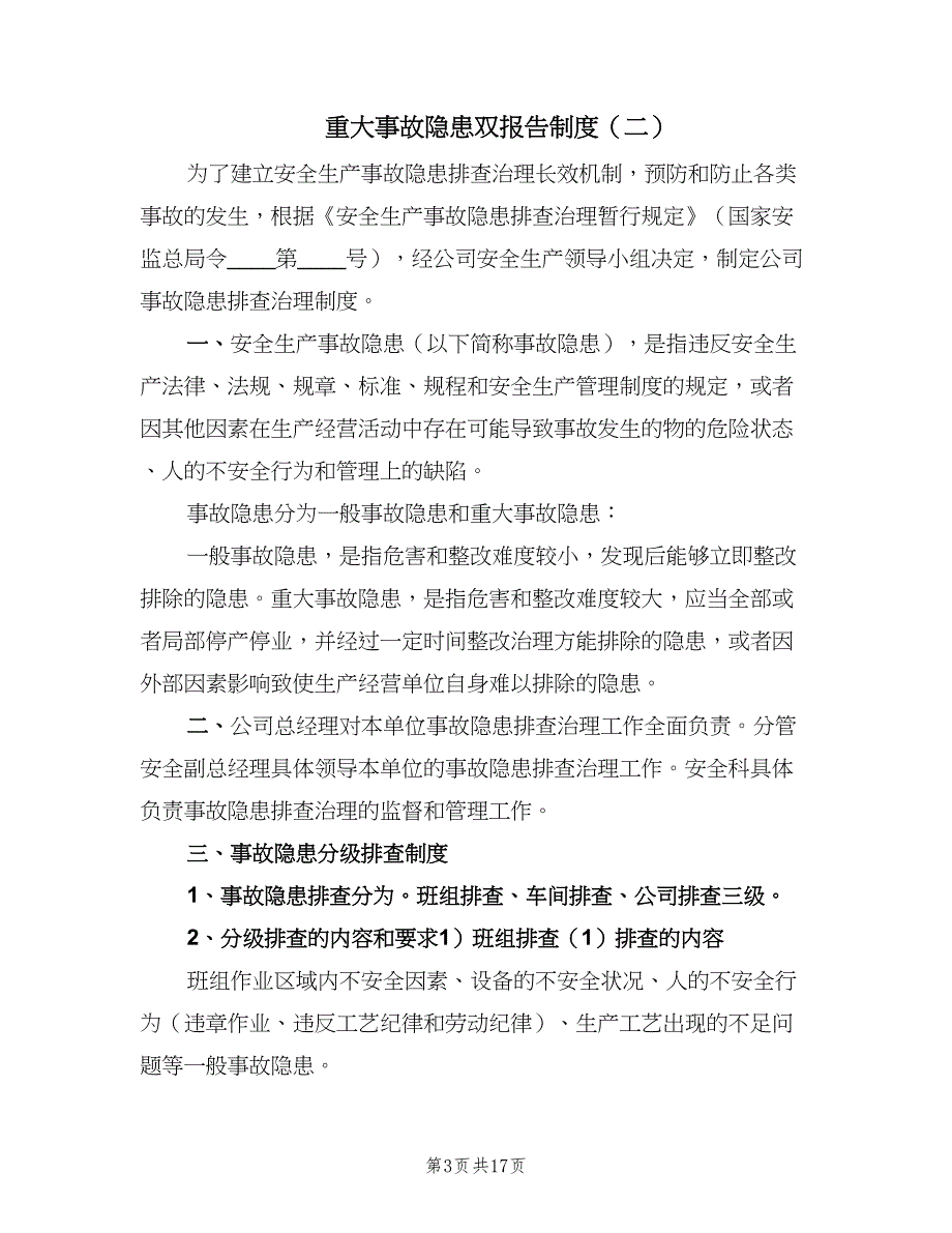 重大事故隐患双报告制度（七篇）_第3页