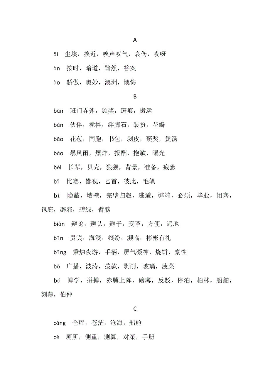 小学语文常见同音字大全_第1页