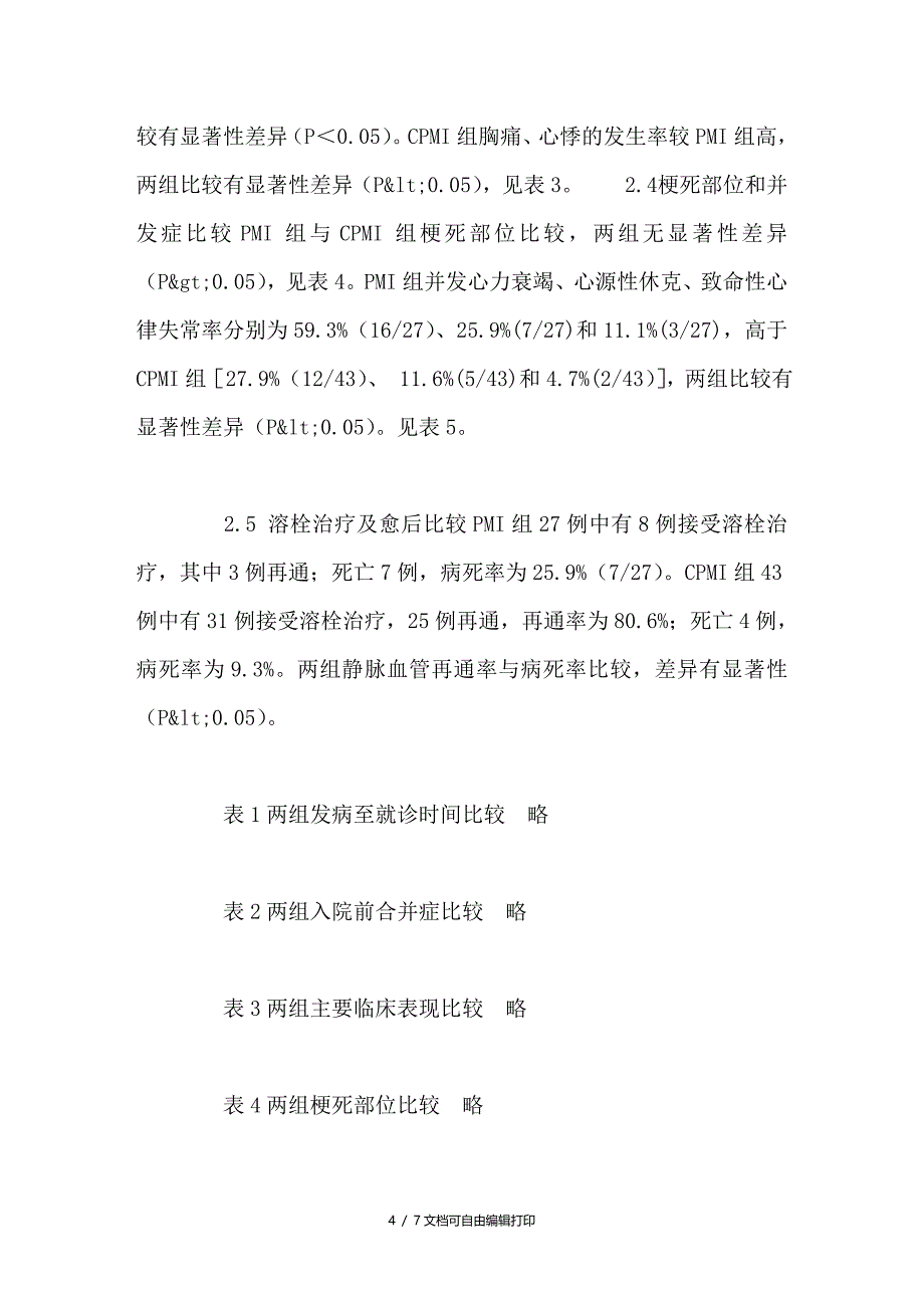 老年人无痛性心肌梗死的临床研究_第4页