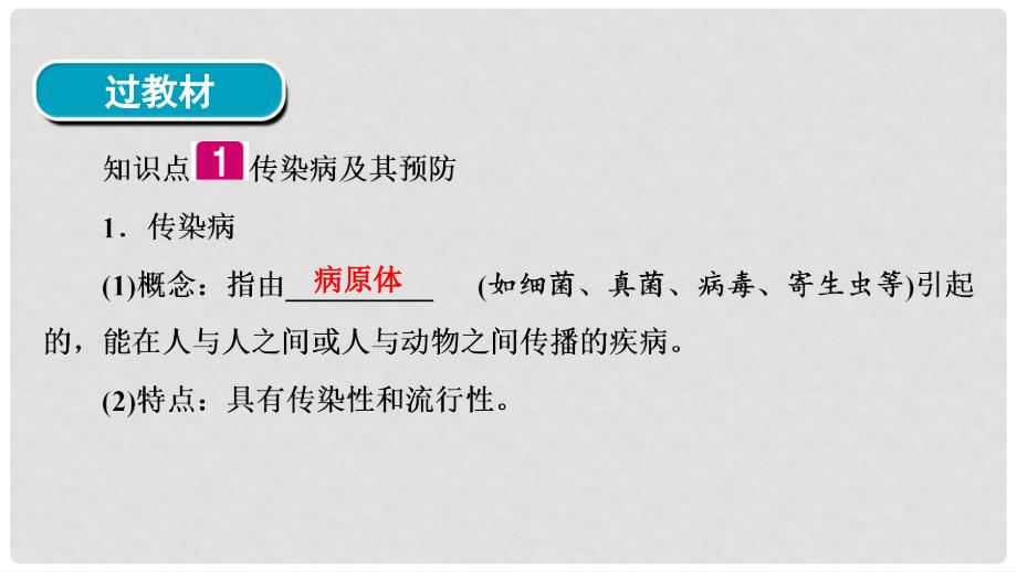 河南省中考生物总复习 第1部分 第8单元 第1章 传染病和免疫课件_第4页