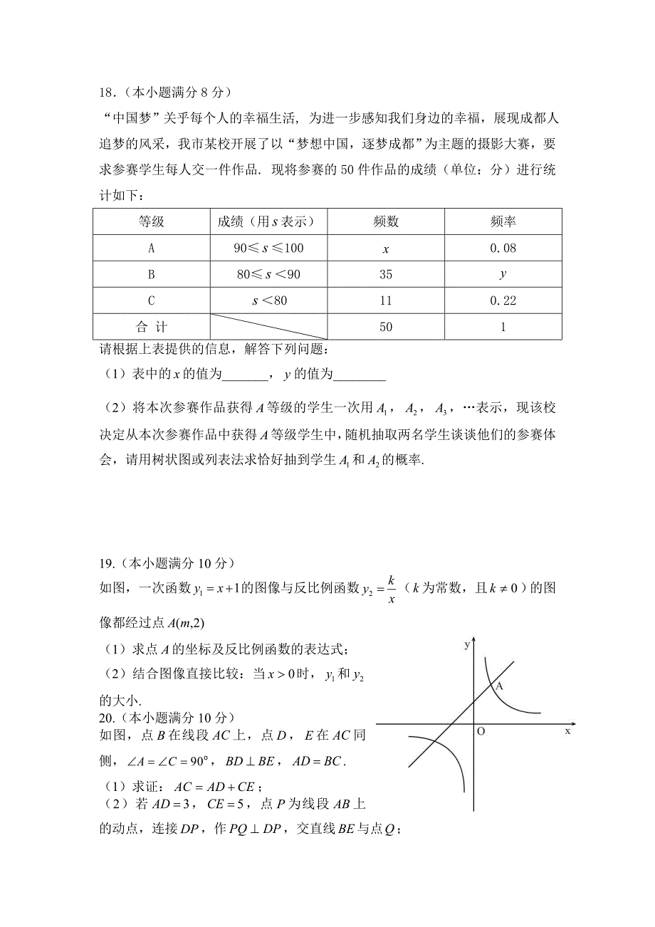 2013成都中考数学试题及答案(word完整版)_第4页