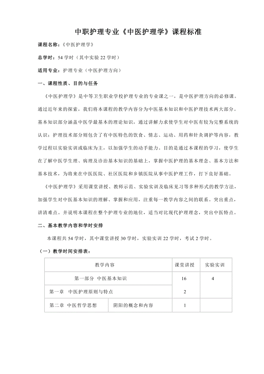 中医护理学课程标准_第1页