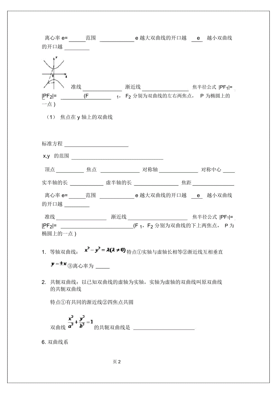 双曲线知识点总结例题_第2页