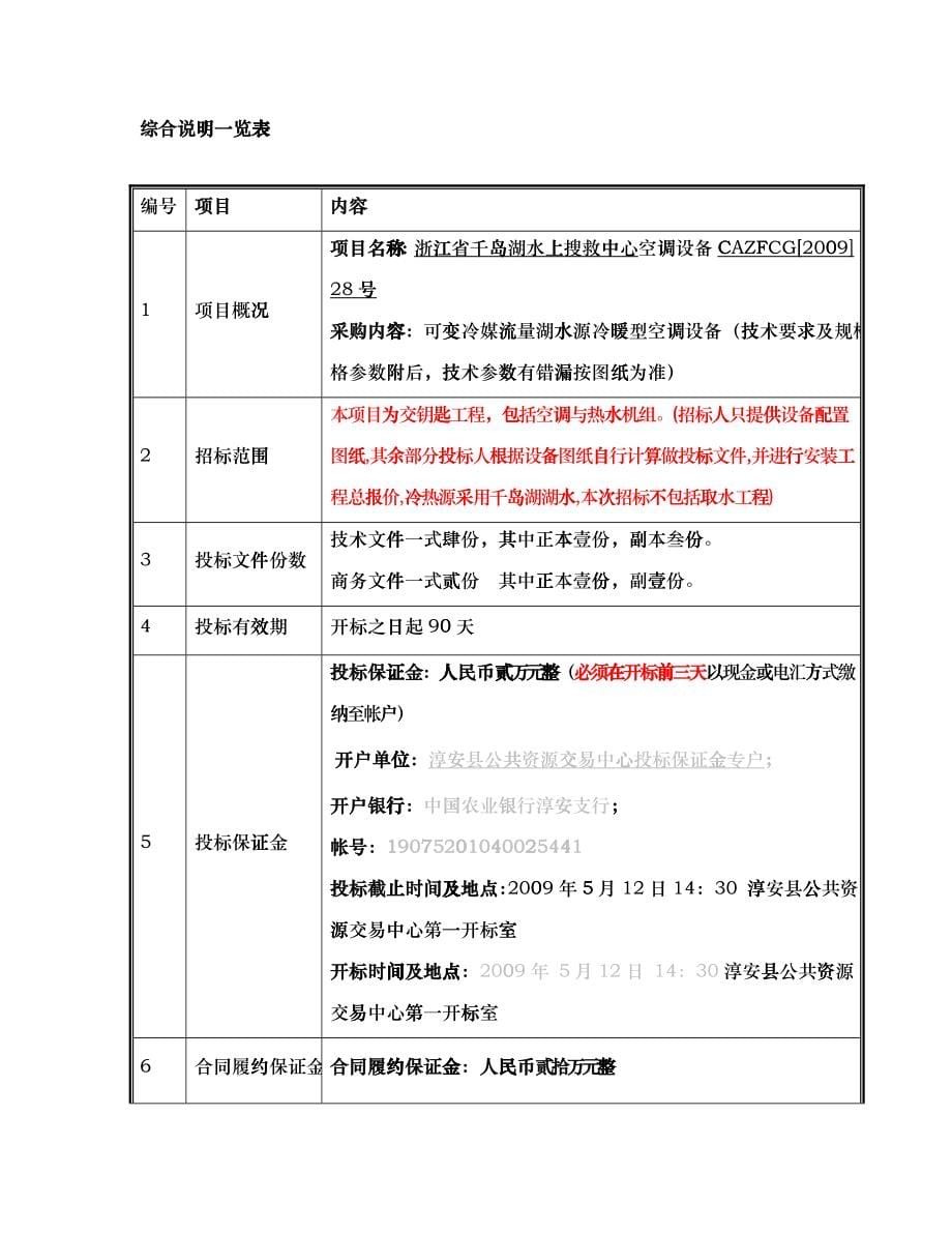 浙江省千岛湖水上搜救中心空调设备_第5页