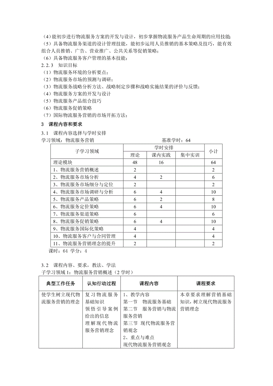 物流服务营销课标_第2页