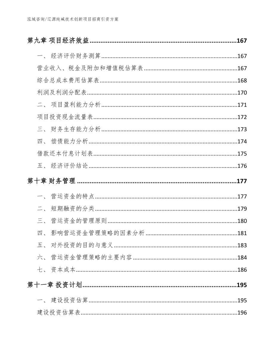 辽源纯碱技术创新项目招商引资方案_第5页