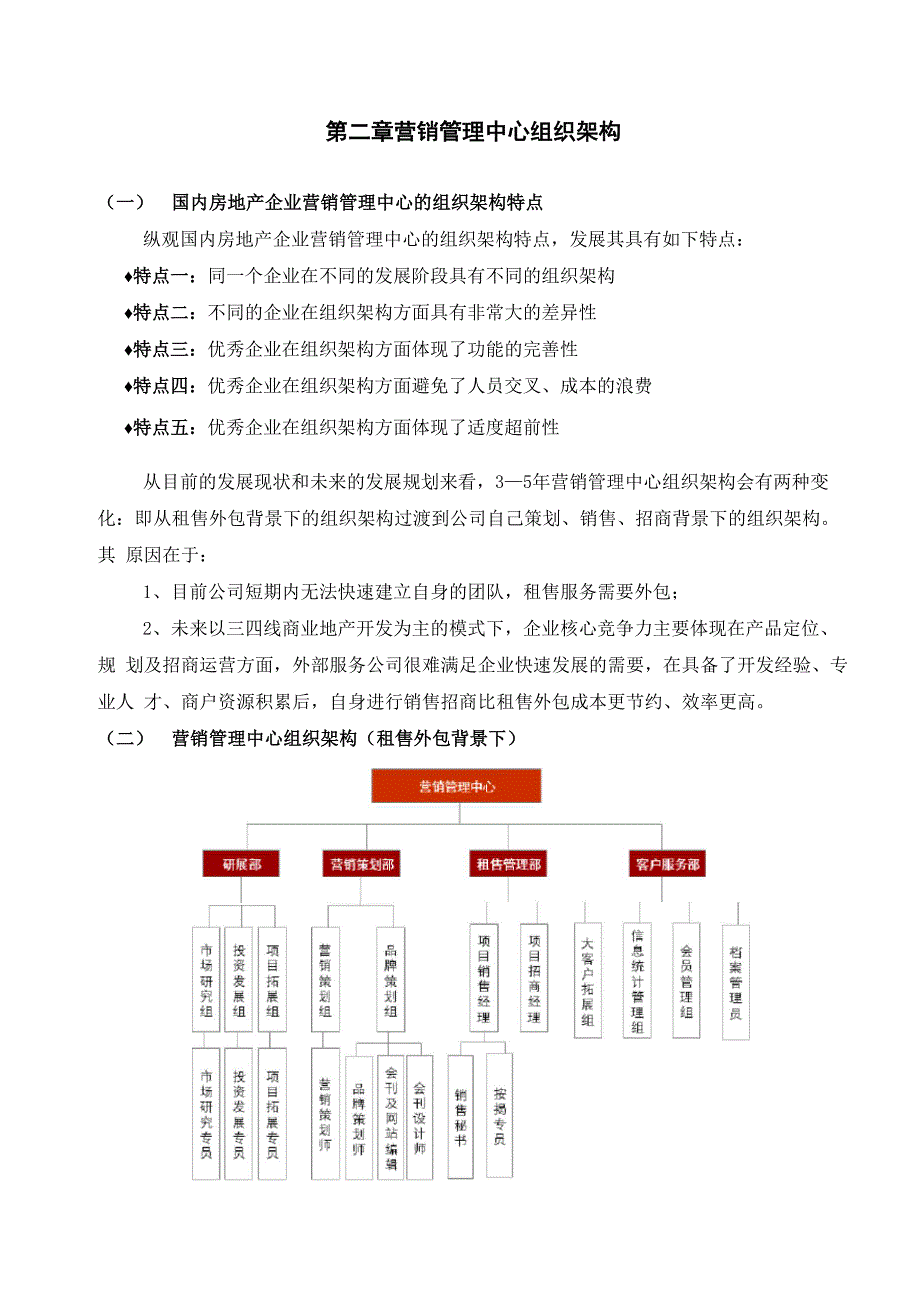 房地产公司营销管理中心组织架构及管理制度说明_第4页