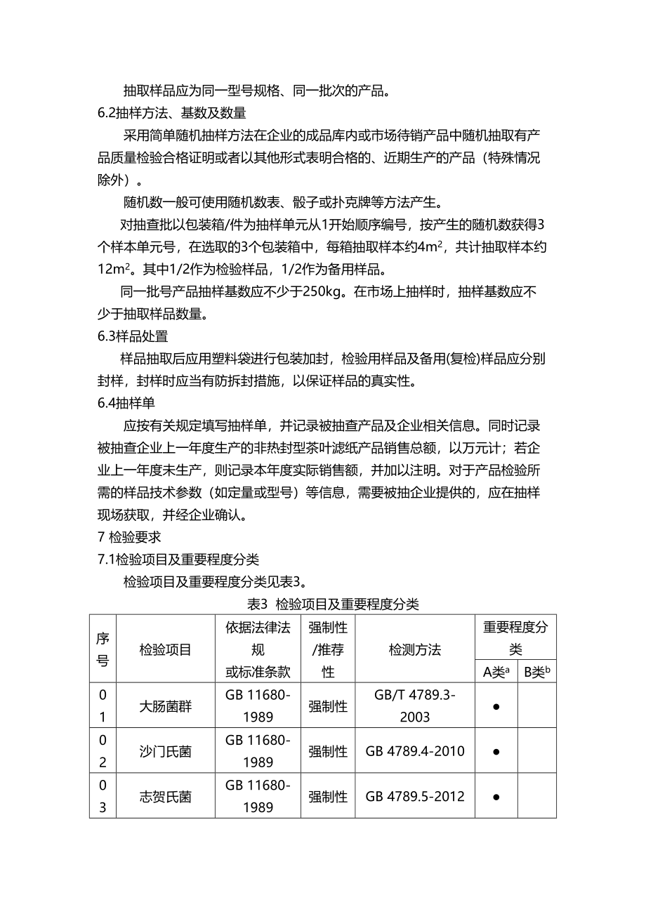 (产品设计与管理]非热封型茶叶滤纸产品质量监督抽查实施细则(DOC 64页)_第3页