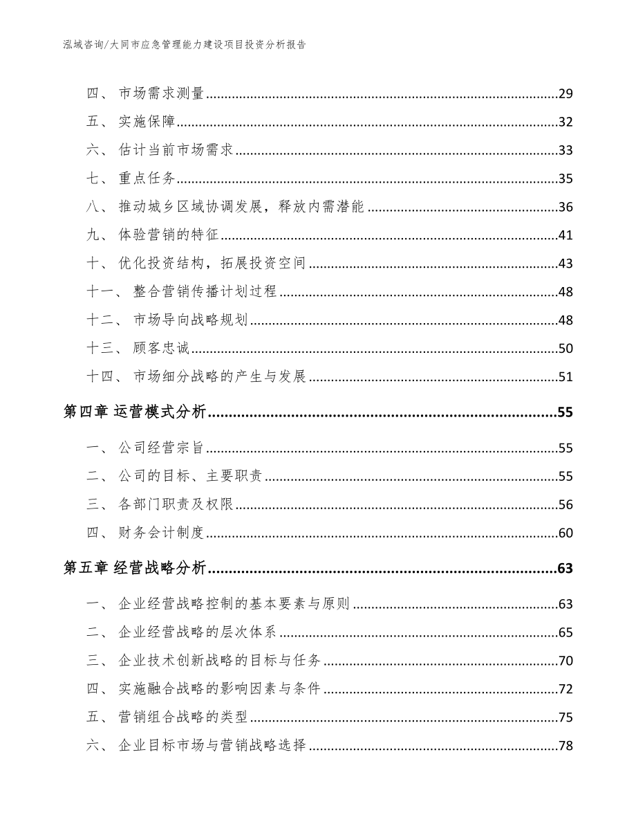 大同市应急管理能力建设项目投资分析报告参考模板_第2页