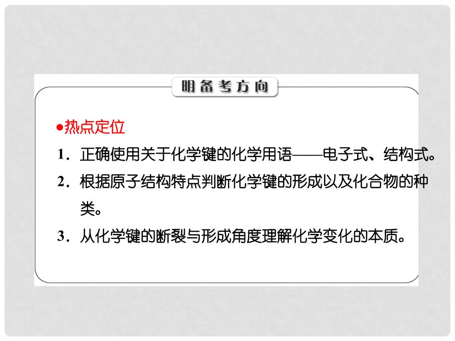 高考化学总复习“点、面、线”备考全攻略 53 化学键课件 新人教版_第3页