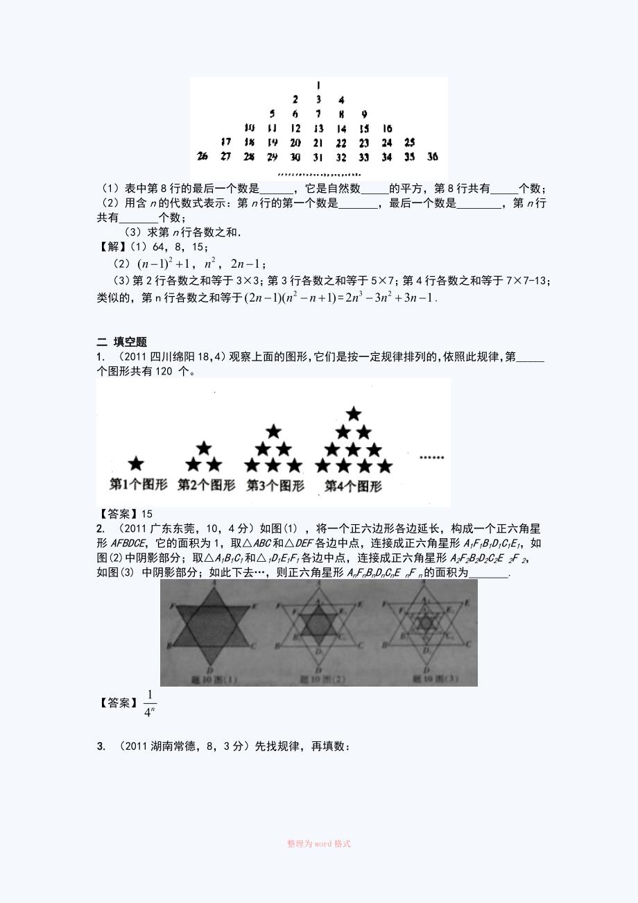 2011年全国各地100份中考数学试卷分类汇编(规律与探索)_第3页