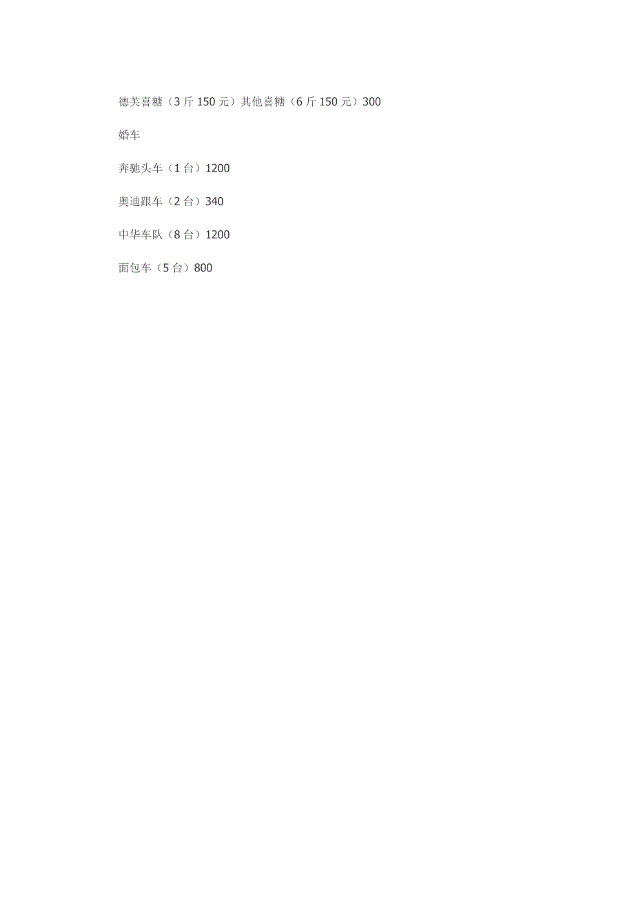 婚礼费用最低的清单_第3页