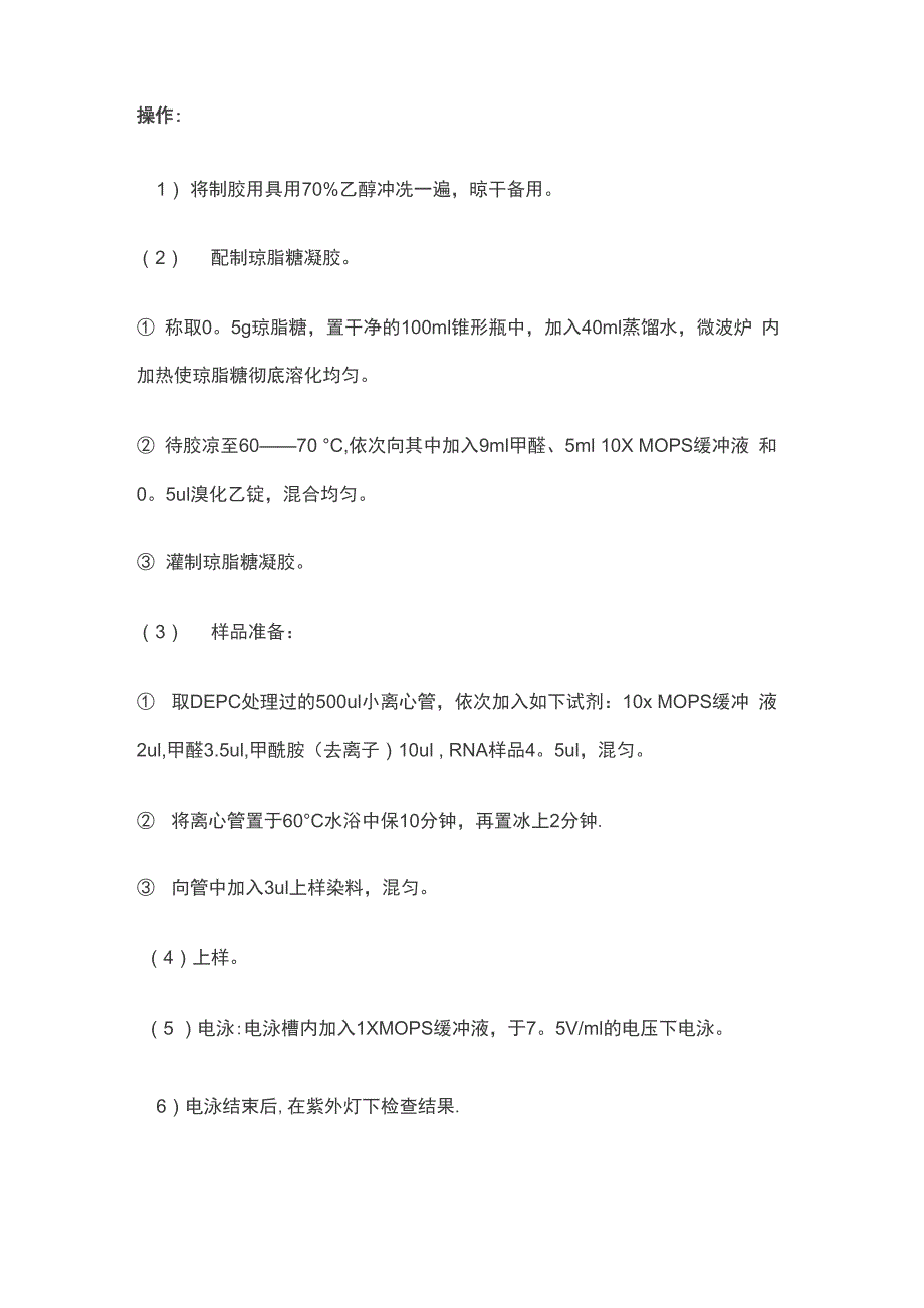 RNA的琼脂糖凝胶电泳实验原理和步骤_第4页