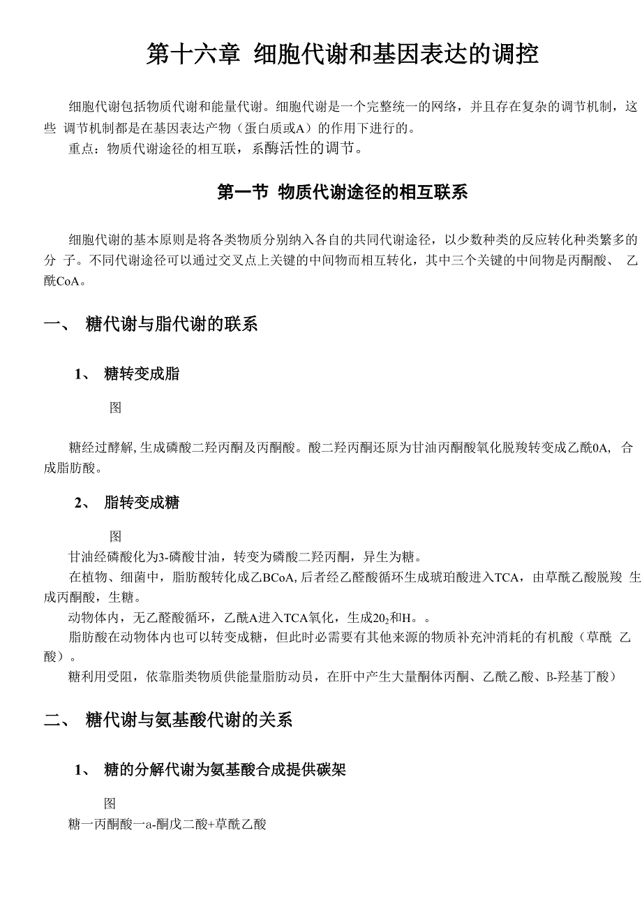 第十六章细胞代谢和基因表达的调控_第1页