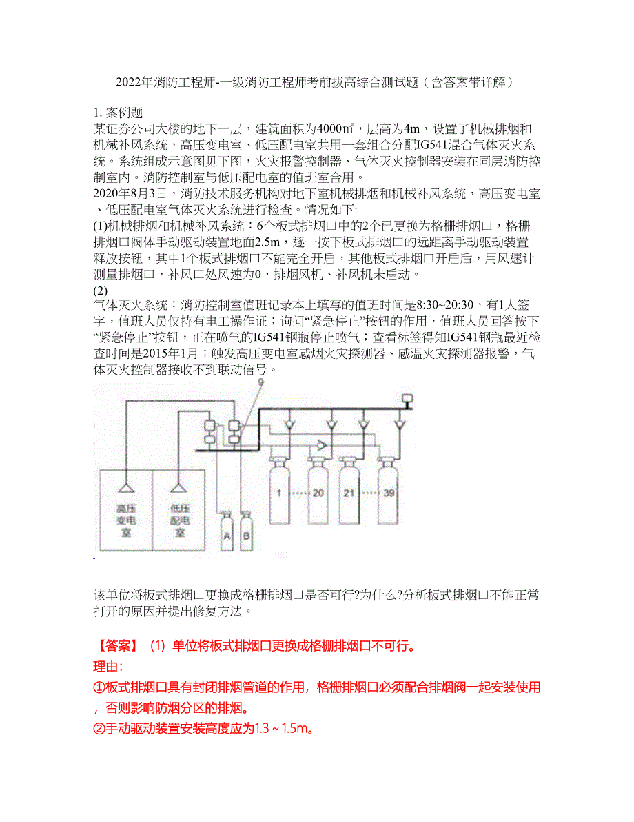 2022年消防工程师-一级消防工程师考前拔高综合测试题（含答案带详解）第104期_第1页