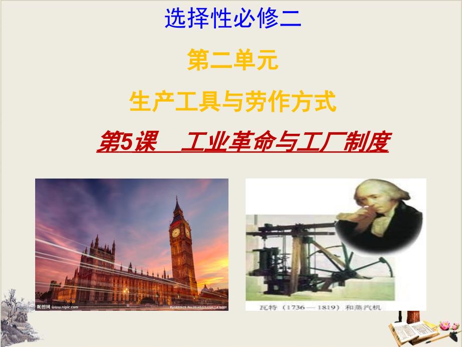 高中历史人教统编版选择性必修2工业革命与工厂制度公开课课件_第1页