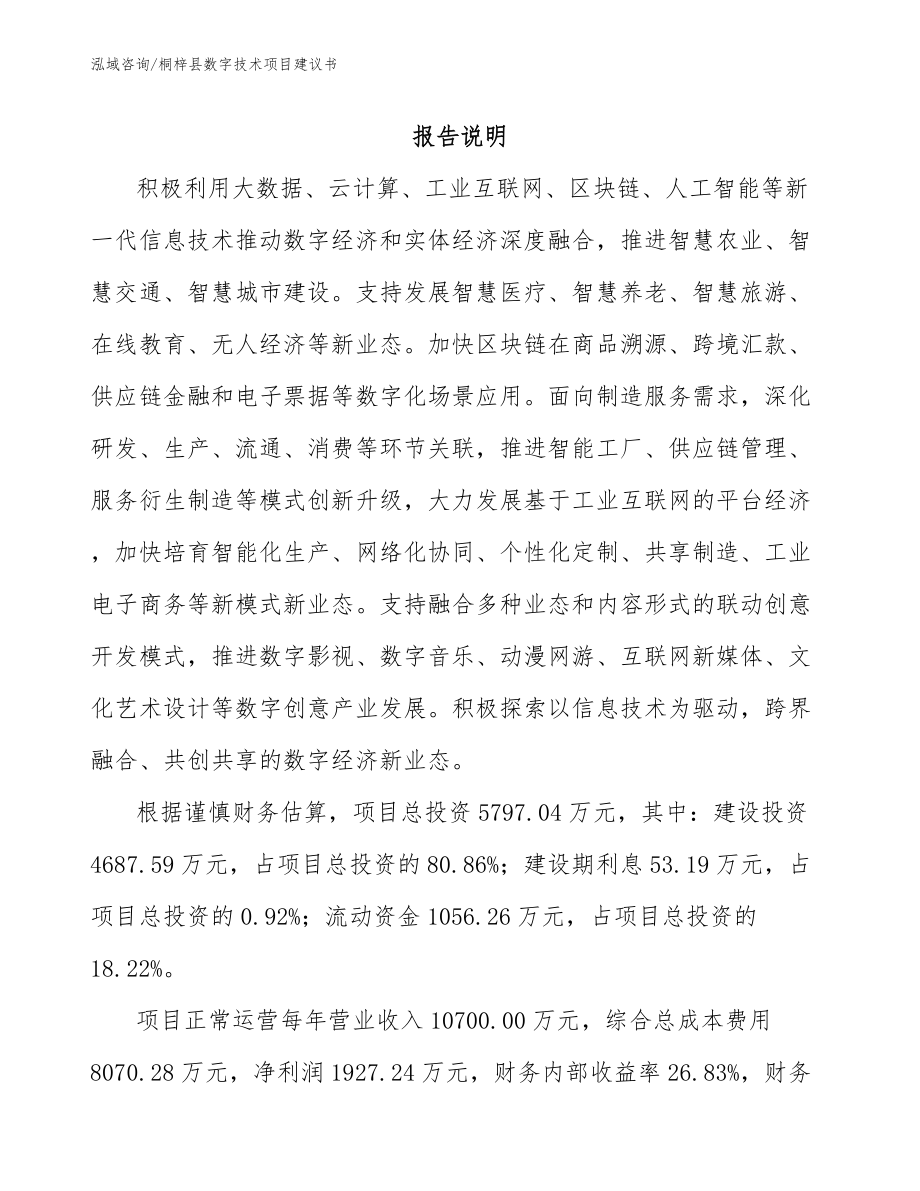 桐梓县数字技术项目建议书（模板参考）_第2页